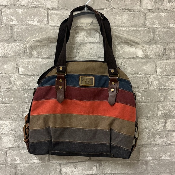 Canvas striped bag by It’s Feasible! - Picture 1 of 8
